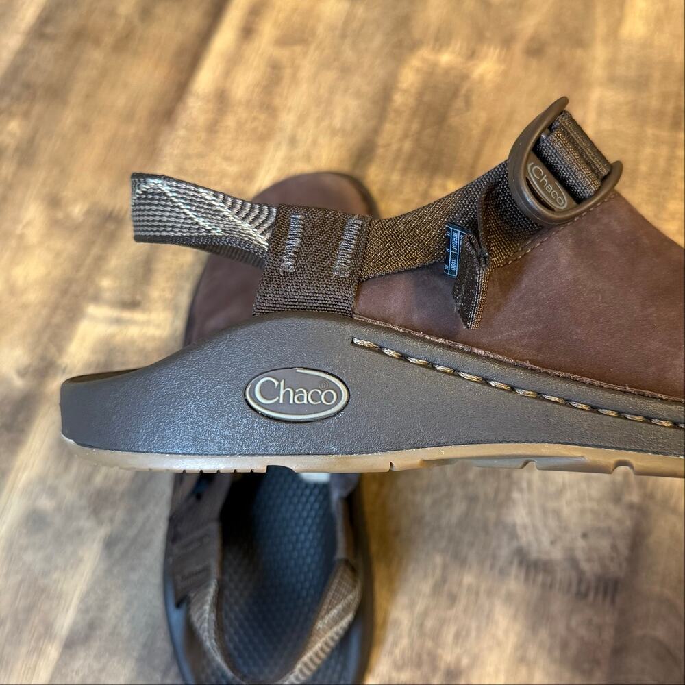 Chaco ToeCoop Hiking Shoes Leather Slip-On Chocolate Brown/Craft Women’s Size 10 - Picture 13 of 13